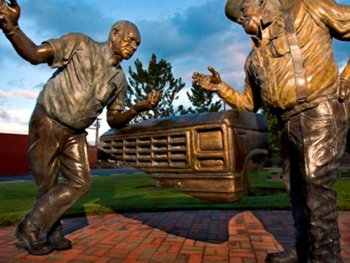 Bronze statues