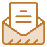Icon illustration of a letter in an envelope
